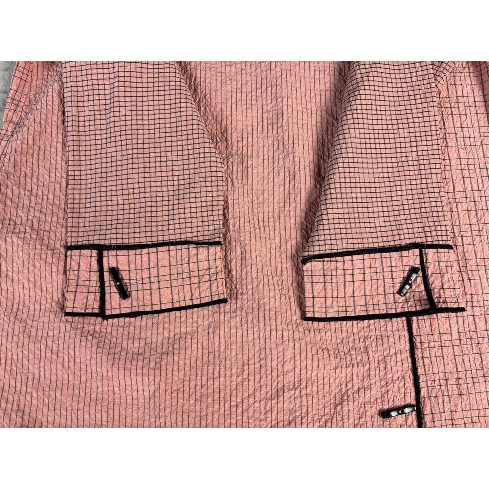 Ali Miles Tunic Size Small Pink Black 3/4 Sleeves Buttons Lagenlook Artsy Work - Picture 7 of 12